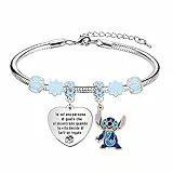 Tibond Bracciale da Donna Braccialetto con Bead Azzuro Regalo di Compleanno Tu sei Una Persona di Quelle Che si Incontrano Quando la Vita Decide di Farti un Regalo