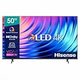 Hisense 50' QLED UHD 50E78HQ, Smart TV VIDAA 5.0, HDR Dolby Vision, VA, Controlli vocali Alexa, Tuner DVB-T2/S2 HEVC 10, lativù 4K, Nero, 50'