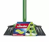 Vileda 2-in-1 Naturals Scopa con Manico Per Interni, in Materiale Riciclato, Ideale per Ogni Tipo di Sporco e di Pavimento
