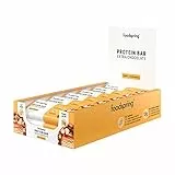foodspring Barretta Proteica Extra Cioccolato, Caramello Morbido, 12x45g, Il perfetto snack ad alto contenuto proteico con vero cioccolato e meno zucchero