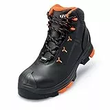 Uvex 2 Scarpe da Lavoro – Stivali Antinfortunistici S3 SRC ESD – Arancione-Nero – Larghezza 12 / Larghi, Taglia 44