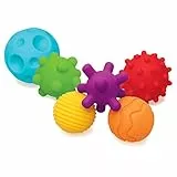 INFANTINO - Set Di Palline Colorate Testurizzate Di Diverse Dimensioni E Forme, Per Esplorazione Sensoriale E Sviluppo Tattile, Dai 6 Mesi In Su, Multicolore, 6 Unità