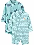 Simple Joys by Carter's Rashguard con Cerniera in 1 Pezzo Bimbo, Pacco da 2, Balena, 18 Mesi