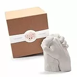 Calchi Italiani® Kit Calco Mani Coppia Premium! Materiali Professionali e Made in Italy: Alginato per calchi, Gesso per stampi - Idea Regalo Couple Gift, Fidanzato.