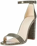 The Drop Rebecca Strappy - Sandali Con Tacco Alto da Donna, Capperi Olive Croc, 37