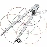 Compassi per Tracciare, Compasso Falegname Grande Compassi per Disegno Tecnico Compasso Geometrico con arco di regolazione e Portamatite,Marcatore per Pelle Compasso a Punte per Disegnare Cerchi(20cm)