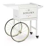 Royal Catering Carretto Per Macchina Per Pop Corn Carrello Pop-Corn RCPT-WGWG-1 (Bianco/Oro, 94 cm, 4 ruote)