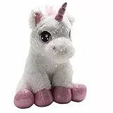 InnoGIO GIOplush Unicorn, Peluche Unicorno 25 cm Bianco con Brillantini, per Bambini, Pupazzo Morbido da Coccolare e per Giocare, Fabbricato con Materiali non Pericolosi