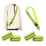 5 Cinturini Riflettenti e Polsini Riflettenti,Fasce Catarifrangenti Running Fasce Catarifrangenti Bande Bracciale Riflettente,Regolabilen Alta Visibilità,per Corsa,Bici,Aria Aperta Sport