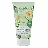 Jean & Len Gel detergente rinfrescante Aloe Vera e Cetriolo, chiarifica delicatamente la pelle con tensioattivi delicati, senza parabeni e siliconi, vegano, 150 ml