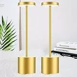 bravzurg Lampada da Tavolo Senza Fili Ricaricabile, 5000mAh Lampada da Comodino 2 Pezzi a LED, Luce a USB Batteria Dimmerabile, 3 Modalità di Colore, per Scrivania/Esterno/Tavola/Ristorante/Comodino