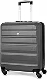Aerolite Trolley 56x45x25 Valigia con 4 Ruote Dimensione Max per easyJet British Airways Jet2 ABS Bagaglio A Mano Valigia Rigida Guscio Duro E Antigraffio, 5 Anni Garanzia