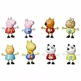 Peppa Pig, Confezione Giocattolo da 8 Action Figure, George Pig, Peggi Panda, Candy Gatto e Non Solo, dai 3 Anni in su, Multicolore, Esclusivo Amazon