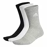 adidas Cushioned Sportswear 3 Pairs Calze Medie, Medium Grey Heather/White/Black, M