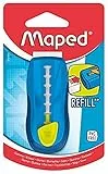 MAPED - Gomma universale Gom Stick - Bianca con custodia protettiva - Porta gomma ricaricabile - retrattile - senza ftalati e PVC - Colore Blu