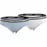 calvin klein 2Pk Intimo Stile Bikini, Powdersky/Pvhwhite, 14-16 Years Bambina