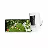 Ring Videocamera esterna a batteria (Stick Up Cam) di Amazon | Telecamera di sicurezza in HD con sistema di comunicazione bidirezionale, compatibile con Alexa | Ring Protect: 30 gg. di prova gratuita
