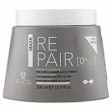 Alama Professional Repair Maschera Ristrutturante e Protettiva per Capelli Danneggiati e Sfibrati, Formula con Cheratina, Trattamento Tonificante e Ristrutturante, 90% Ingredienti Naturali, 500ml