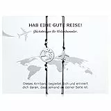 Patelai 2 Pezzi Bracciali Intrecciato Regolabile Fatto a Mano Braccialetti del Globo del Mondo Terra Aeroplano Braccialetti in Corda dell'Amicizia Regalo per Portafortuna Donna