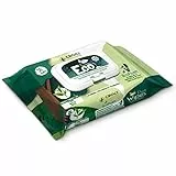 Croci - Salviette Umidificate Cane e Gatto, 100% Biodegradabili si gettano nel WC, Senza Parabeni, Profumazione Tè Verde&Clorexidina , 30 salviette