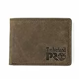Timberland PRO Portafoglio in Pelle RFID con Porta Carte Rimovibile, Marrone Scuro/Pullman, Taglia Unica Uomo