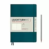 LEUCHTTURM1917 362848 Taccuini Medium (A5), Copertina morbida, 123 pagine numerate, Pacific Green, Puntini