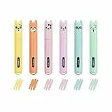 Legami - Teddy's Style, Set di 6 Mini Evidenziatori, 1x7,5 cm, Giallo, Pesca, Rosa, Lilla, Azzurro chiaro, Verde chiaro, per Sottolineare ed Evidenziare con Precisione