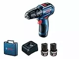 BOSCH GSB 12V-30 Trapani battenti – Avvitatori a batteria (2x2,0 Ah, valigia; Brushless)