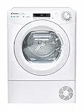 Candy Smart Pro CSOE H10A2DE-S Asciugatrice 9 Kg, Pompa di Calore, Libera Installazione, Controllo Remoto Avanzato, 40 Programmi, Connessa Wi-Fi, Classe A++, Bianca, LxPxA (cm) 59,6x58,5x85