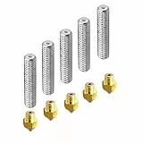 SIENOC 5pcs 0,4 Ugello Estrusore Stampante 3D + 5pcs 30mm Gola Stampante 3D per Makerbot RepRap MK8 Stampante 3D