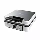 Cecotec - Waffle Maker elettrico per waffle, 4Inox 1200 W, acciaio inossidabile, 4 cialde alla volta, rivestimento antiaderente Rockstone, temperatura regolabile