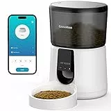 Distributore Automatico Cibo Gatti con 2.4G WIFI, GIOTOHUN 4L Dispenser Cibo Gatti, Controllo APP, 1-10 Pasti al Giorno, Registrazione 10S, Adatto per Animali di Piccola e Media Taglia