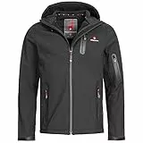Höhenhorn - Giacca Altus sportiva da uomo, softshell, per le attività all’aperto e il tempo libero Nero corno largo. m