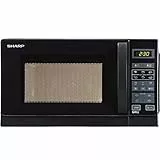 Sharp R642BKW Forno a microonde 2 in 1 con grill, 20 L, nero
