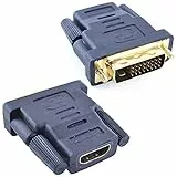 Electrónica Rey Adattatore connettore HDMI Femmina a DVI 24+1 Maschio, placcate Oro