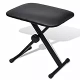 Wakects Supporto per Tastiera Musicale, Panca Professionale Peghevole per Tastiera, Panche e Sedili per Pianoforte Altezza Regolabile Sgabello Imbottita Pieghevole Portatile per Pianoforte