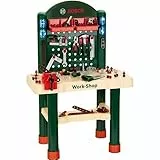 Theo Klein 8461 Bosch Workshop I Work Surface with Learning Function and Hammer - and - Nails Game I with tools and much more I Toy for Children Aged 3 years and up