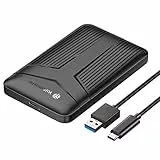 Yottamaster Case HDD 2.5 SATA USB C 3.0, Case Hard Disk Supporta HDD/SSD da 7 mm 4TB con UASP, TRIM - Installazione Senza Attrezzi Ampia Compatibilità con Windows, Linux e Mac