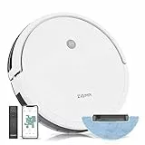 Zigma S4 Robot aspirapolvere Robot 6000Pa con controllo Alexa&Google Assistant&App, robot aspirapolvere con funzione di pulizia, aspirapolvere robot aspirapolvere WLAN per tappeti e pavimenti duri,