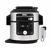 Ninja Foodi Max 14-In-1 Smartlid Multicooker, Risparmio Energetico, 7.5 l, Sistema Smart Cook, Sonda Di Cottura Digitale, Pentola A Pressione, Friggitrice Ad Aria, Nero, Grigio