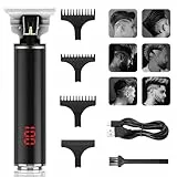 Tagliacapelli,T-Blade 0mm Trimmer Barba,Electric Pro Li Professionale, Elettrico, Kit Regali per Uomo, USB Ricaricabile Schermo LCD, T Taglio Regolare