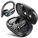 Cuffie Bluetooth Sport Auricolari Bluetooth 5.3 con HD Mic, Stereo HiFi Cuffie Wireless 42 Ore con Doppio Display LED, IP7 Impermeabili Cuffiette Bluetooth con Gancio per Running, Type-C [2023 Nuovo]