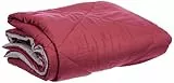 Amazon Basics Trapunta double-face in microfibra, bordeaux/grigio, 140 x 200 cm