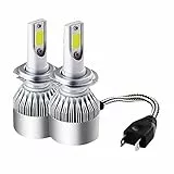 TEMPO DI SALDI Coppia di Lampade a LED Per Auto Moto C6 H7 6000K Fari Luce Bianca Lampadine