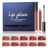 Holzsammlung 10 Pezzi Set Di Rossetti Liquidi Opachi, Waterproof, A Lunga Durata, Non Macchiano, Pigmenti Intensi, Cruelty Free, Vegani