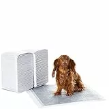 Amazon Basics, Tappetini al carbone con controllo degli odori per l'addestramento di cani e cuccioli, a prova di perdite con superficie ad asciugatura rapida, dimensione standard, confezione da 120