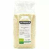 Oltresole - Semi di Sesamo Bianco Biologici 1 Kg - oleosi bio crudi, al naturale, decorticato non tostato, ideale da utilizzare negli impasti o aggiunti ad insalate, formato famiglia