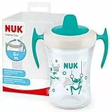 NUK Trainer Cup Bicchiere Antigoccia | Beccuccio Morbido E A Prova Di Perdite | 6+ Mesi | Senza Bpa, color Rana Verde, 230 ml