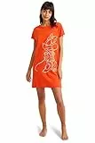 C&A Camicia da notte da donna in cotone, motivo Minnie Mouse, Colore: rosso, M