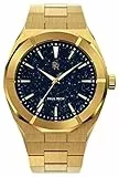 PR Paul Rich Orologio Analogico al Quarzo Giapponese Uomo con Cinturino in Acciaio Inossidabile PR88GoldBlueSteel_42